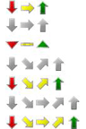 Directional indicator icon sets