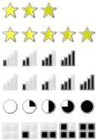 Rating indicator icon sets