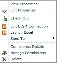 Screenshot of BISM quick launch command