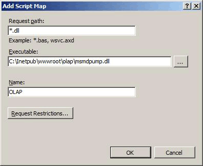 Screenshot of Add Script Map dialog box