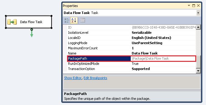 Package Path setting on an SSIS package