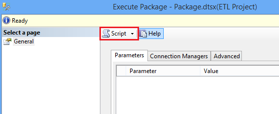 Execute Package - Script