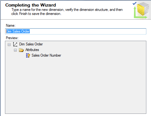 Wizard page showing dimension rename