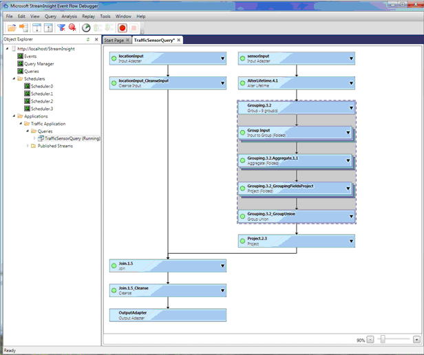 Query Graph in the Event Flow Debugger