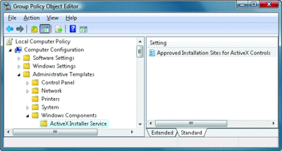 Figure 4 Settings in Group Policy Object Editor