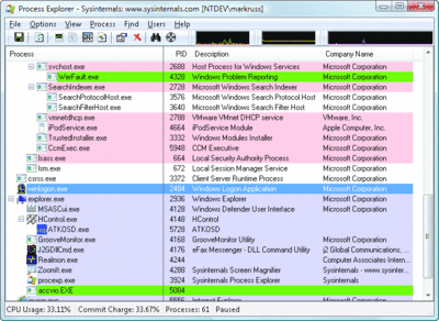 Figure 3a Application error handling in Windows Vista