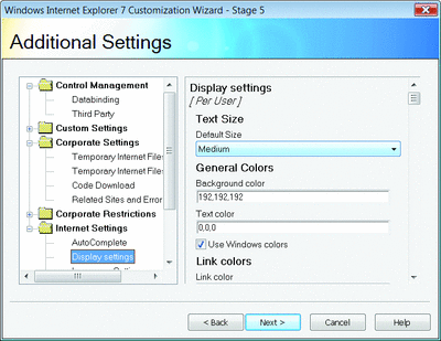 Figure 2 Customizing Internet Explorer Features
