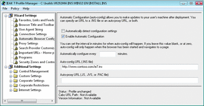 Figure 4 Configuring Internet Explorer Using Profile Manager