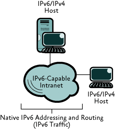 Figure 3 IPv6-capable intranet