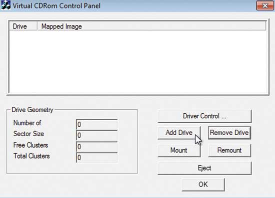 Select Add Drive to assign an unused letter to the virtual drive.