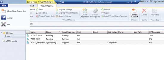 Being able to connect to the System Center Virtual Machine Manager 2012 SP1 console as different user accounts is useful