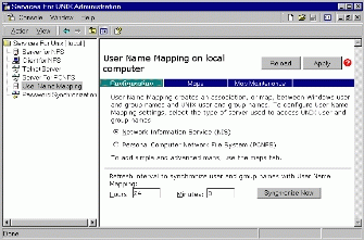Figure 1: Mapping user names in UNIX NIS domain and Windows domain with Simple mapping