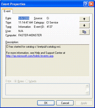 Figure 8.2. Details of an event in Windows Event Viewer