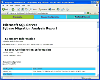 Figure 7.2 Example assessment report