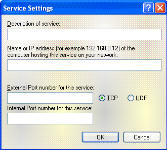Figure 23   Service Settings for a particular network connection