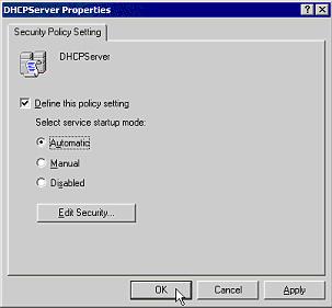 DHCPServer Properties