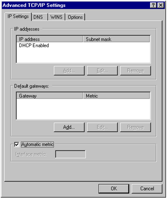 Figure 9   Configuring DHCP Setting by Using the Windows Interface