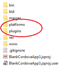 The platforms and plugins folders
