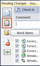 Select the work item button