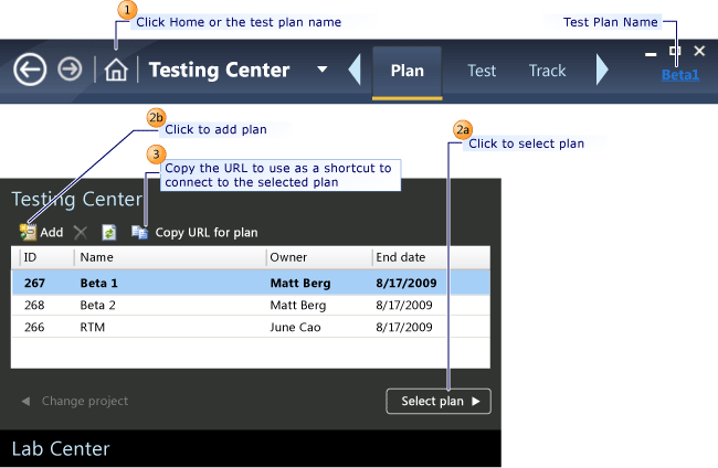 Select a Test Plan To Use