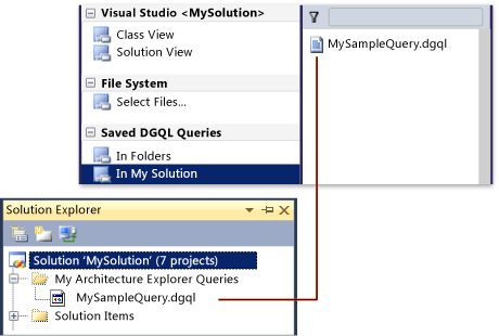 Architecture Explorer queries in your solution