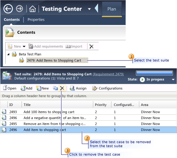 Remove a Test Case From a Test Suite