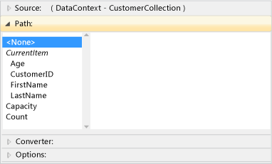 Data binding builder for a collection