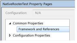 C++ project properties - Framework and References