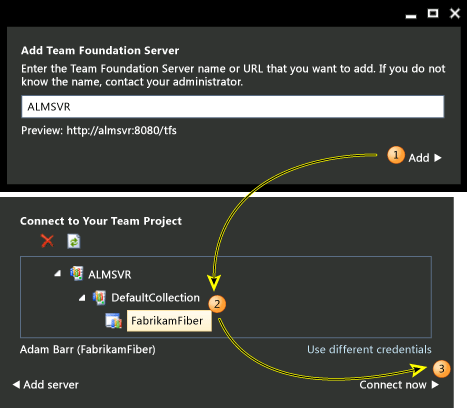 Microsoft Test Manager - connect to team project