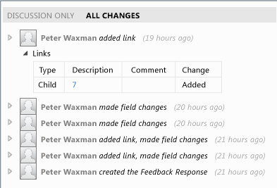 View change history in Team Web Access