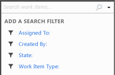 Search box shortcut menu (Team Web Access)