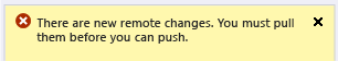 You must pull remote changes before push