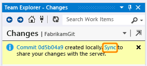 Sync link on Changes page
