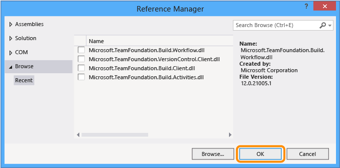 Reference Manager dialog box