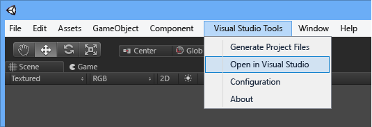 Open your unity project in Visual Studio.