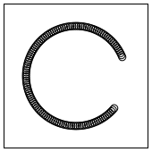 A large circle with no loops.