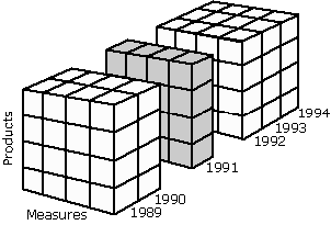 SalesData cube with multiple dimensions