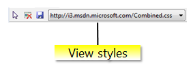 Buttons in Mode Specific Toolbar for CSS tab