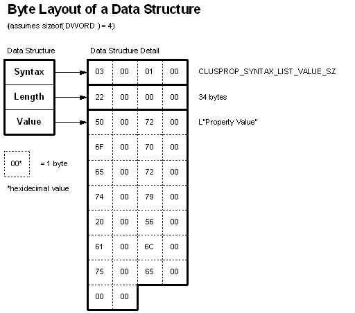 byte layout of a data structure