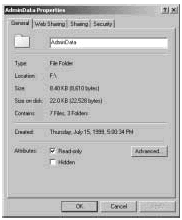 Figure 12-7: The file and folder Properties dialog boxes are similar. The availability of tabs depends on the file system type and the file type.