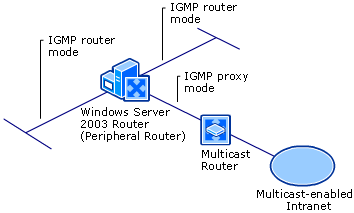 Peripheral Router in a Multicast-Enabled Intranet