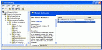 Figure 5: . Enabling Group Policy to Offer Remote Assistance