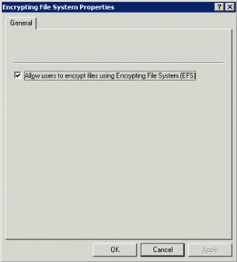 Figure 11: . Disabling EFS using Group Policy