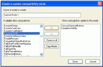 Figure 7: CompatAdmin includes a wizard to assist in creating a custom compatibility mode.