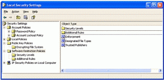 Figure 4: Software Restriction Policies—Local Security Settings