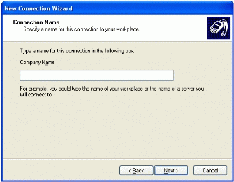 Figure 4: You can simply enter the name of the VPN server to connect to the network