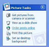 Figure 4: Ordering pictures directly from the desktop