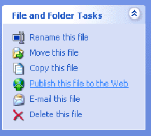 Figure 5: Publishing a file directly from the desktop