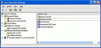 Figure 12: Software Restriction Policies—Local Security Settings
