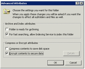 Figure 2: Encrypting contents to secure data
